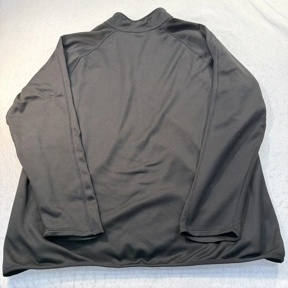 North Face Mens Zip Up Black  Lightweight Fleece Jacket size XXL 2XL VGUC